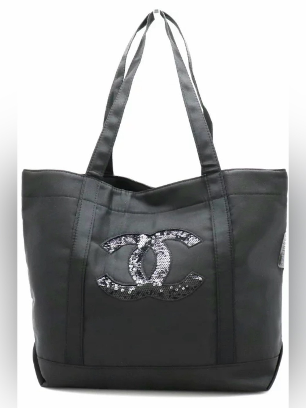 CHANEL Beauty Tote with Sequined CC Emblem